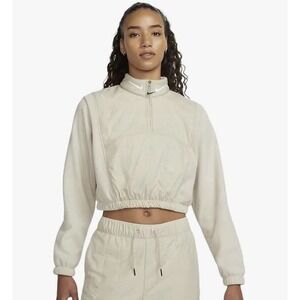 Nike Sportswear Swoosh Women's Easy Plush 1/4-Zip Top Jacket, Rattan - Small